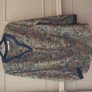 Liz Claiborne size L long sleeve paisley blouse